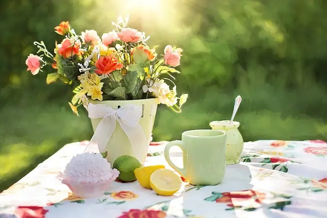 Container gardening in a pot