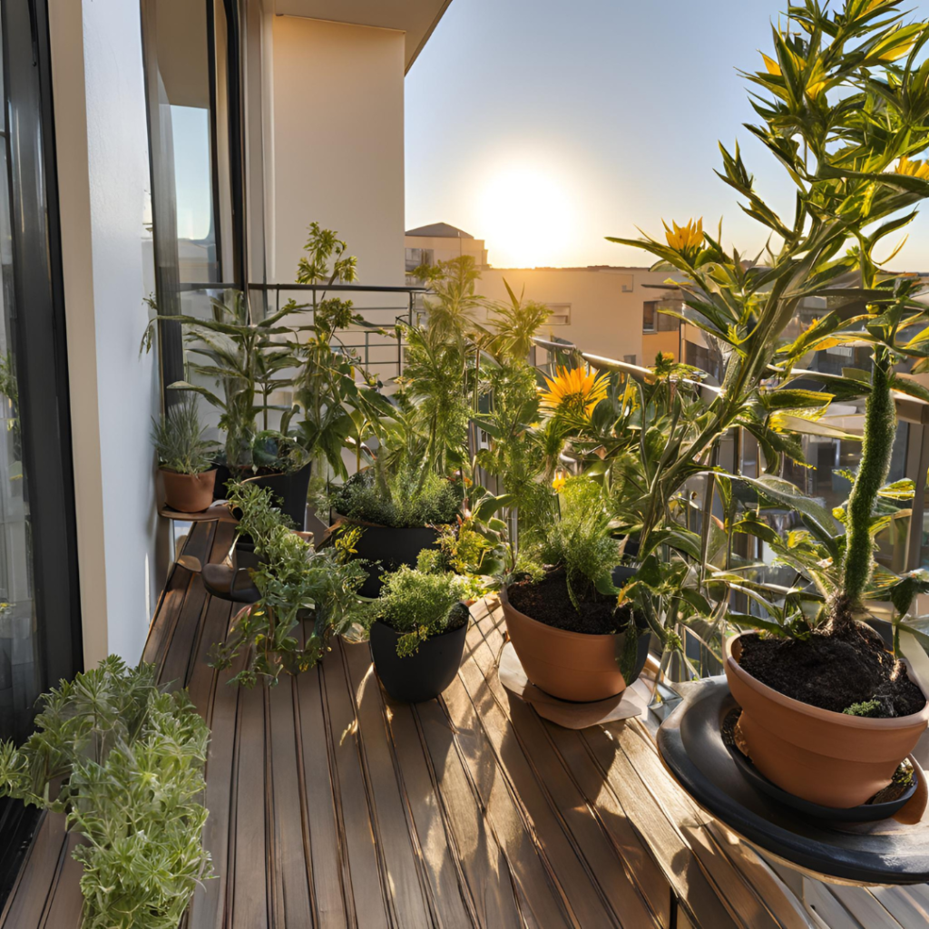 Balcony container gardening: sun seekers