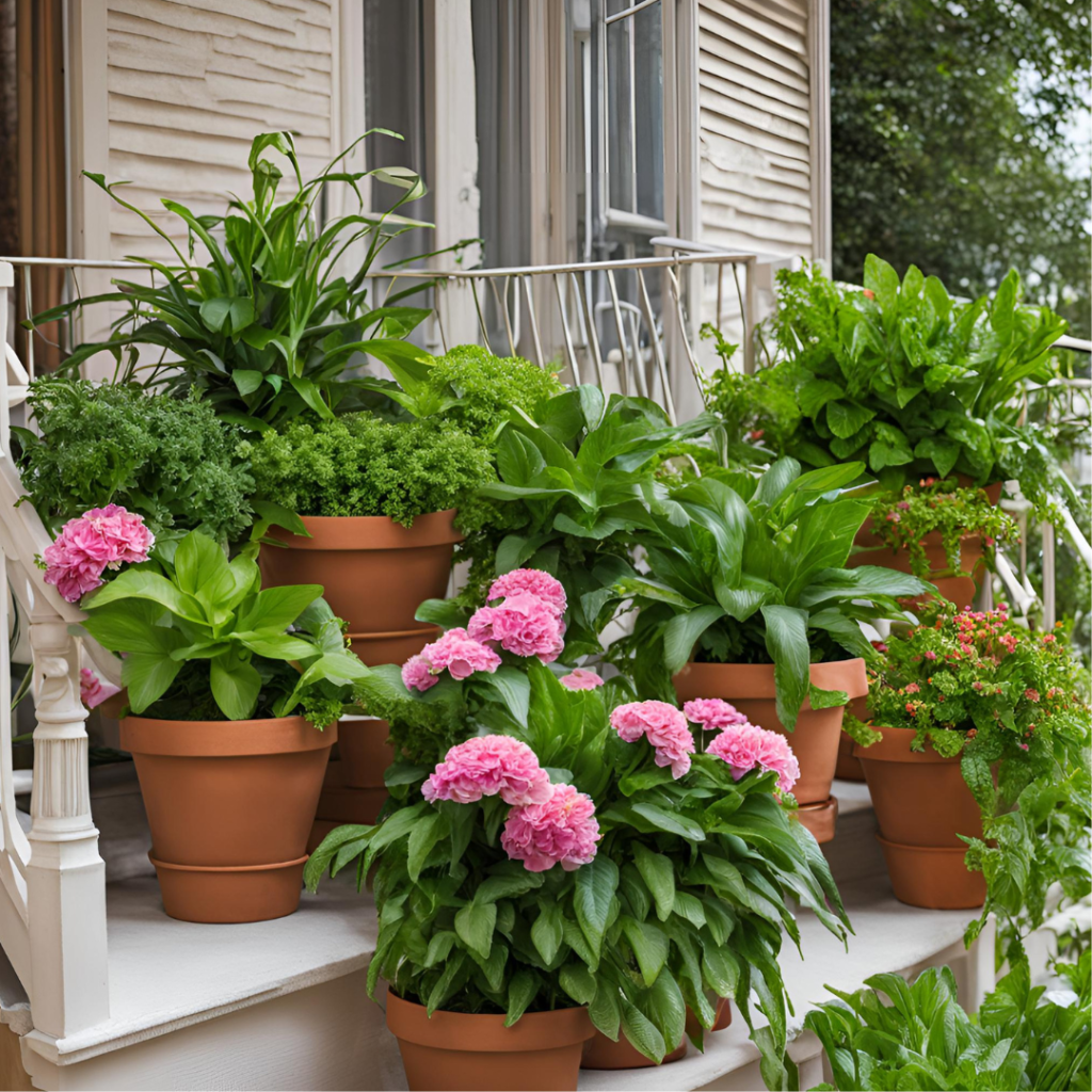 shade dwellers in balcony container gardening