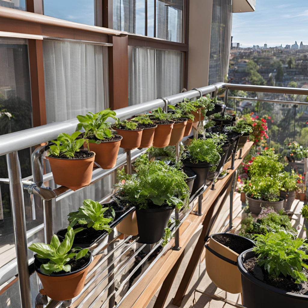 Balcony container gardening